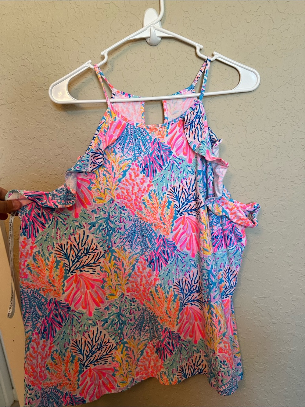 Women’s Lilly Pulitzer Sleeveless Coral Reef Print Tank Top - Pink/Blue